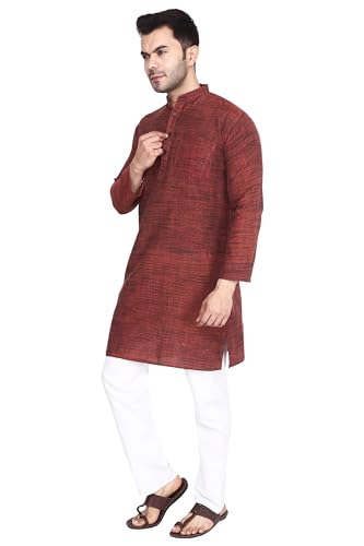 Image of Men's Khadie Cotton Relaxed Straight Kurta