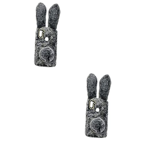 Coque de téléphone peluche lapin UKCOCO pour protection douce - 5