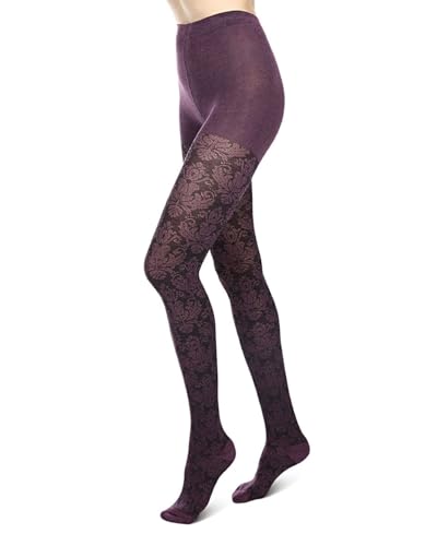 Image of MeMoi Baroque Patterned Cotton Blend Sweater Tights