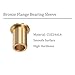 Kozelo 2pcs Bronze Flange Bearing Sleeve [13mm Bore x 19 OD x 30mm Flange Thickness] Self-Lubricating Bushings