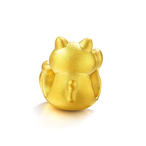 Chow Sang Sang 999 24K Solid Gold Maneki Neko Lucky Cat Charm Bracelet For Women And Girls 89164C (Maneki Neko Lucky Cat, 6.6 Inches, (17 Cm)) #TOP4