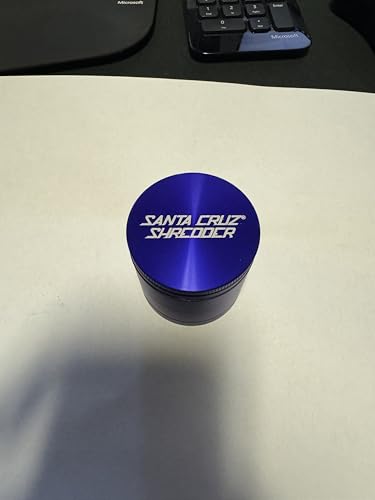 Santa Cruz Shredder Herb Grinder 3 Piece Medium 2 1/8" Superior Grip and Aluminium (Blue)