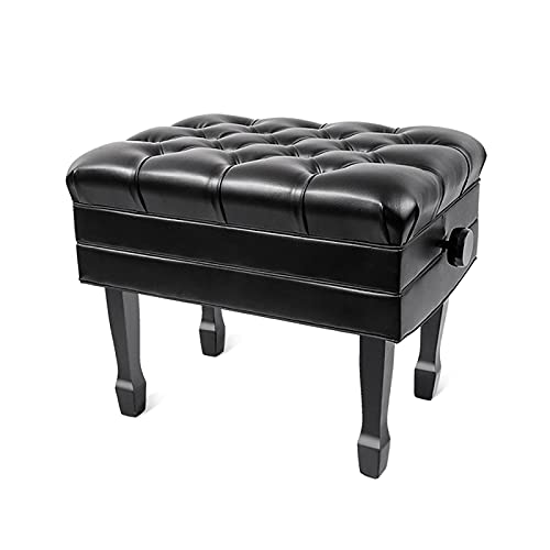 Tabouret de piano, tabouret de coiffeuse Banc de piano solo de luxe avec rangement de musique Tabouret de clavier réglable en hauteur avec siège rembourré en cuir PU souple, 61 x 43 x 48 cm Everything - Les Beatles, Paul McCartney, John Lennon, RIngo Starr, George Harrison Tabouret de piano, tabouret de coiffeuse Banc de piano solo de luxe avec rangement de musique Tabouret de clavier réglable en hauteur avec siège rembourré en cuir PU souple, 61 x 43 x 48 cm Everything