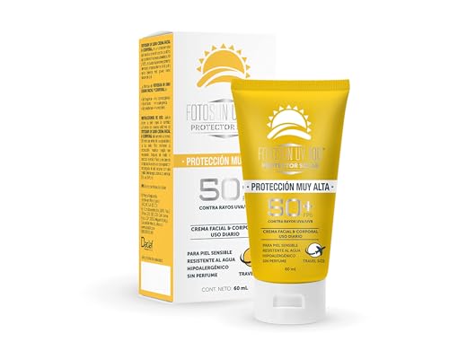 Bloqueadores Y Bronceadores, Home FotoSun UV 100 FPS 50 Travel Protector Solar Facial y Corporal para Viaje Protección Contra los Rayos del Sol Uso Diario Hipoalergénico 60 ml