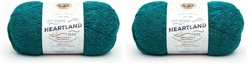 Image of Lion Brand Yarn Heartland Yarn for Crocheting, Knitting, and Weaving, Multicolor Yarn, Cuyahoga Valley, 753 Foot (Pack of 2)