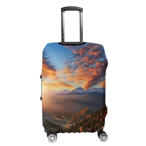 Luggage Covers Anti-Scratch Suitcase Cover Colorful Autumn Morning Washable Elastic Suitcase Protector Travel Luggage Protector Covers Carry On Luggages Cover L (26-28 inches)4