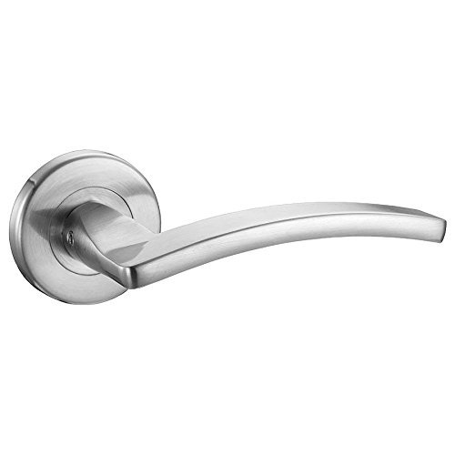 Zoo Hardware - Toledo Lever on Rose Door Handles for Interior Doors Satin Chrome (Set)
