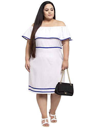 Image of Flambeur Women's Crepe A-Line Knee-Length Dress