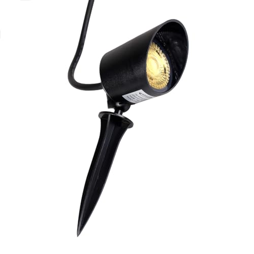 Partenopea FARETTO LED DA ESTERNO IP65 GIARDINO CON PICCHETTO DA TERRA LUCE PER ILLUMINAZIONE VIALI SENTIERI PARETI PIANTE DA 7W 620 LM LAMPADA PROIETTORE SPOT (Luce calda 3000K)