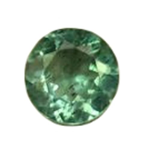 Apatite facettée ronde 6,28 mm pierre fine d'exception pour bague et pendentif