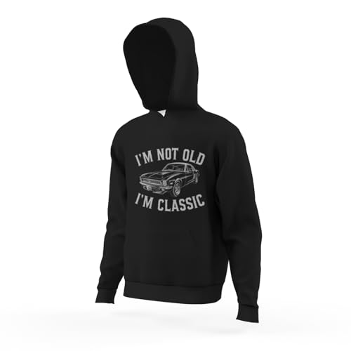 Kids Retro I'm Not Old I'm Classic Car Graphic Funny Boys Girls Lightweight Kangaroo Pocket Fleece Hoodies 5