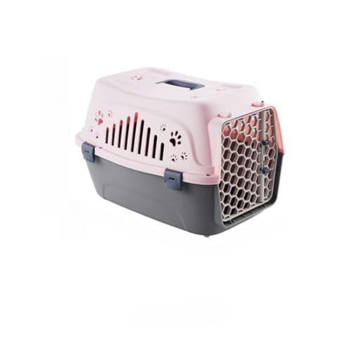 Qfmr 携帯用ペット用キャリーケース 猫用ケージ・犬用ベッド・猫用外出用品 (チェリーピンク,46*33*31cm)