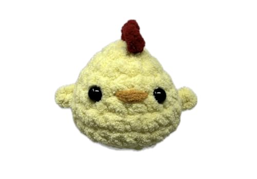 Crochet Baby Chick Handmade Stuffed Toy - Plushie Cozy & Cuddly, Adorable & Huggable – Baby Chicken Perfect Birthday Gift, Home Nursery & Classroom Decoration Amigurumi Chicken (Yellow)