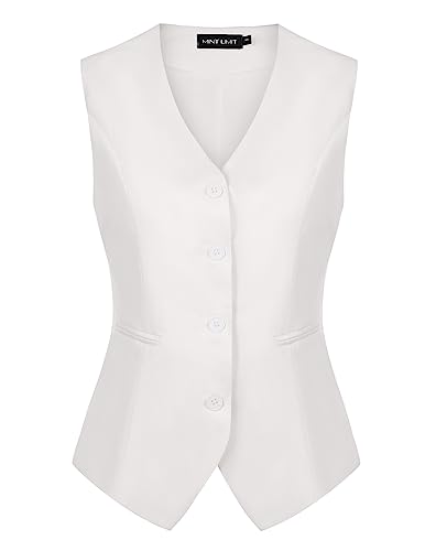 MINTLIMIT Waistcoat Vest for Women Fully Lined Button Down V Neck Formal Dressy Suit Vests with Pockets