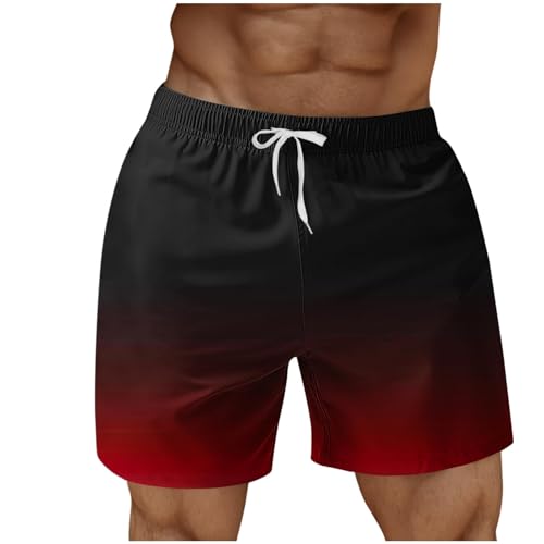 Xiaojmake Men's Drawstring Swim Trunks 5 Inch Quick Dry Beach Shorts with Pockets Lightweight Swimsuit Swimming Running Short