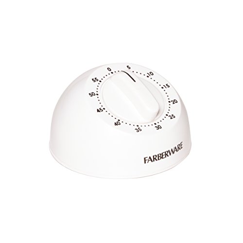 Farberware Protek Flat Base Mechanical Timer, One Size, White