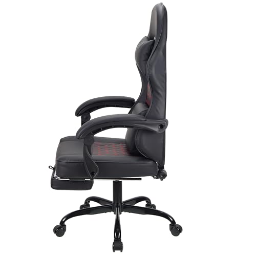 Play haha.Ergonomic reclining seat with footrest high back support adjustable armrests PU leather finish lumbar and neck cushion ideal for gaming home office use - Image 6