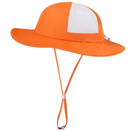 Image of BASSDASH Kids UPF 50+ Wide Brim Sun Hat for Summer Beach Outdoor