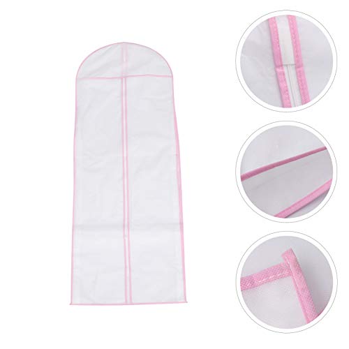 1pc Edge Wedding Gown Dust Cover Bag Non-woven Dress Protector Breathable Garment Storage Pouch for Bridal Gowns and Reusable and Washable3