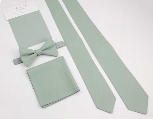 Image of Mens Solid Linen Ties - Slim Pattern Necktie for Men Wedding Groomsmen