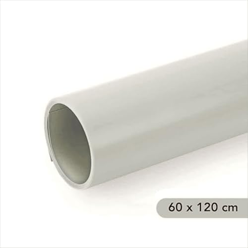 Image of SMILEDRIVE Photography Background Sheets, 60 x 120 cm, Grey | Backdrop Sheets, Waterproof, Wrinklefree, PVC Material