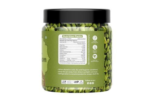 Image of THE GOOD GOODS Whole Green Cardamom (Elaichi) Authentic Flavour for Cooking, Baking & Masala Blends - Rich Aroma & Natural Freshness 100g