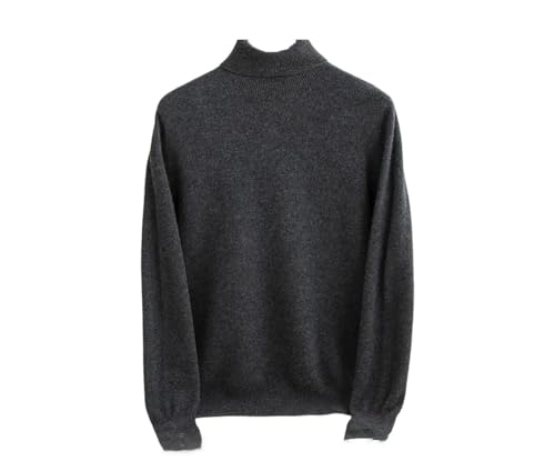 Men's High Collar Slim Fit Long Sleeve Sweater Men Loose Knitted Sweater Warm Pullovers Jumper