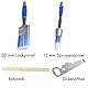 Mäster Malerpinselset für Fenster und Innenbereich – Serie Superior – Komplett-Set mit 50 mm Lackpinsel, 15 mm Sprossenpinsel, Rührstab und Dosenöffner – Für das Streichen von Fenstern und Leisten