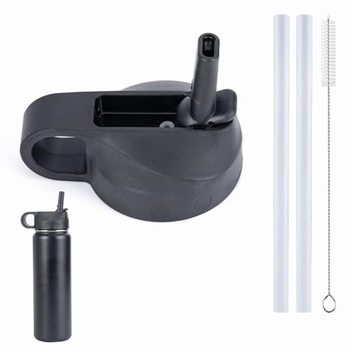 Straw Lid Compatible With Thermoflask 18OZ/24OZ/32OZ/40OZ/64OZ Water Bottle Water Bottles Lids With 2 Straws and 1 Straw Brush Straw Lid Compatible WithThermo flask