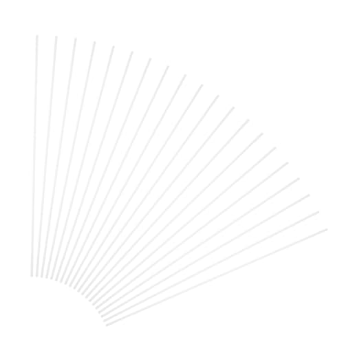 KONTONTY 20pcs Hollow Square Tube Sand Table Tubing Material Plastic Tube Square Tubing Material Plastic DIY Tube DIY Material Tube Material Crafting Tubing DIY Square Tube White Abs