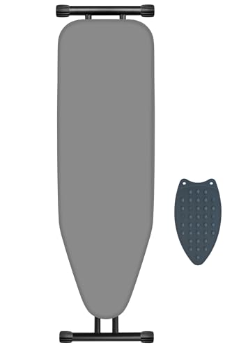 RIZTAIK Ironing Board, Compact and Space Saver,Size 13 x 43, Metal Construction Ironing Boards with Extra Thick Heavy Duty Padded, Stable Structure,Skid Feet, Premium Iron Board,Grey