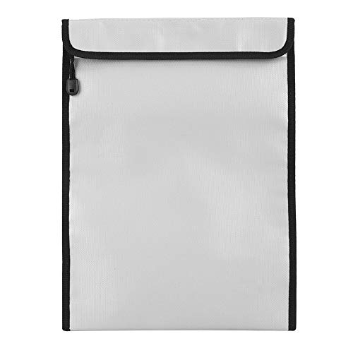 38x28cm Waterproof Fire Resistant Document Bag Envelope Pouch Zipper Closure for File Passport Photo - Image 2