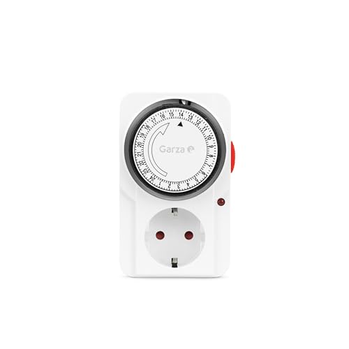 Garza 400600G Garza-24 Stunden programmierbarer analoger Timer für den Innenbereich, weiß, Einheit