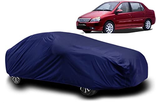 Image of AUCTIMO Tata Indigo XL Car Cover With Triple Stitched Fully Elastic Ultra Surface Body Protection (Navy Look)