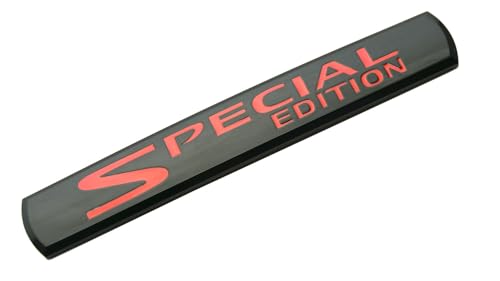 Image of 2Pcs Special Edition Car Emblems 3D Badge Truck Sticker Decal Fit for Universal Car Truck SUV (Black Red)