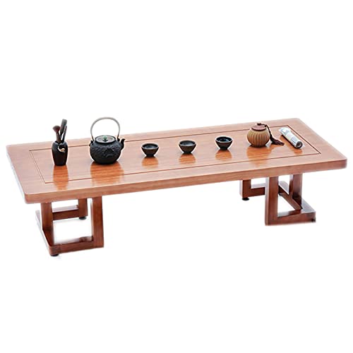 Tatami Couchtisch Massivholz Tisch im Wohnzimmer Antik und Elegant Einfach Lang Niedriger Tisch im Balkon Erkerfenster