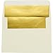 Invitation Envelopes with Gold Foil Lining (5.25 x 7.25 Inches, Ivory, 50 Pack)
