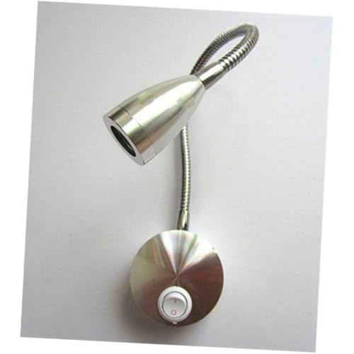 NUOBESTY Lámpara de Pared LED Flexible con Brazo Giratorio Luz Blanca para Lectura y Mesita de Noche Base Alta Brillo Aluminio Dormitorio y Estudio