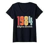 Photo Gallery donna annata 1984 edizione limitata anni 40 compleanno maglietta con collo a v Photo Gallery donna annata 1984 edizione limitata anni 40 compleanno maglietta con collo a v