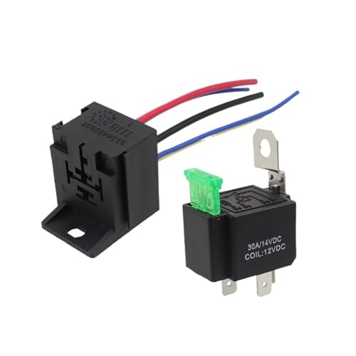 Relais fusible automatique 12V 30A avec prise et 4 broches pour voiture