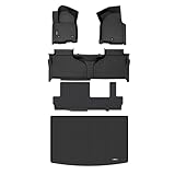 HAFIDI Floor Mats & Cargo Liner Custom for 2021-2025 2026 Chevy Suburban/GMC Yukon XL 8 Seats (Bench Seating) All Weather Protection TPE Heavy Duty Floor Liners Full Set Accessories-Black