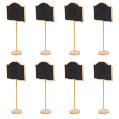 HOODANCOS Mini Letrero de Pizarra de Madera Negro Portátil para Mensajes Caballete, 10 Piezas para Decoración en Casa y Buffet de Fiesta