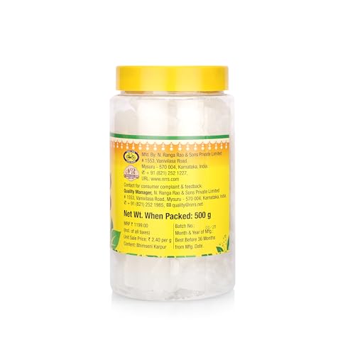 Image of Cycle Pure Om Shanthi Bhimseni Camphor - Original (500g) | Bhimseni Kapoor for a Divine Puja Experience | Compatible with Camphor Electric Diffusers | Long-Lasting Fragrance