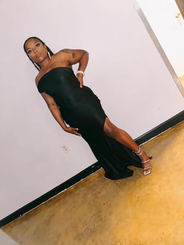Image of Womens Off Shoulder Sexy V Neck High Split Long Maxi Dress, Formal Cocktail Party Evening Gown Mermaid Dress