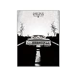 Posters Supernatural TV Series Poster Black and White Old Car Classic Poster Canvas Wall Art Prints for Wall Decor Room Decor Bedroom Decor Gifts 16x20inch(40x51cm) Unframe-Style