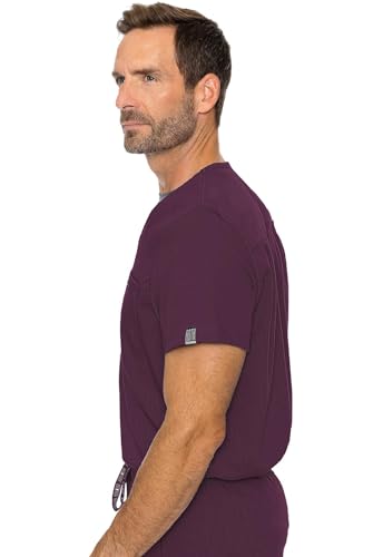 Image of Med Couture Rothwear Touch Scrub Top for Men V-Neck 1 Pocket