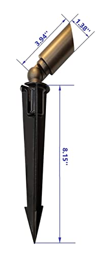 Gkoled 6-Pack Low Voltage Led Deck Lights With Mini Size Brass Landscape Spotlight #TOP6