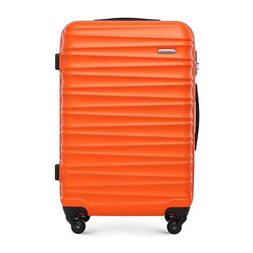 WITTCHEN Valise de Voyage Valise Moyenne Valise à roulettes ABS Trolley 4 roulettes Spinner Serrure à Combinaison Poignée télescopique Groove Line Taille L...