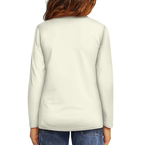 Image of Long Sleeve Shirts for Girls Casual Crewneck Tops Fall Winter Outfits for 3-16 Years Old