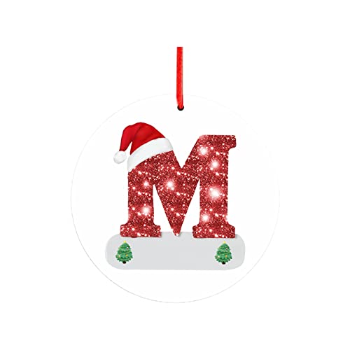 HshDUti Christmas Letter Ornaments Wooden Christmas Tree Decorations Ornaments Letter Hanging Pendant Ornaments For Xmas Tree Decorations Crystal Garland M